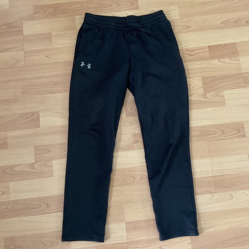 Under Armour Boys’ Athletic Sweatpants Black YXL Loose